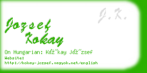 jozsef kokay business card