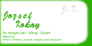 jozsef kokay business card